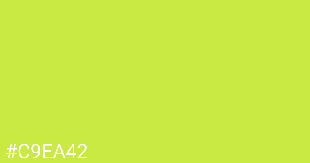 Hex color #c9ea42 graphic