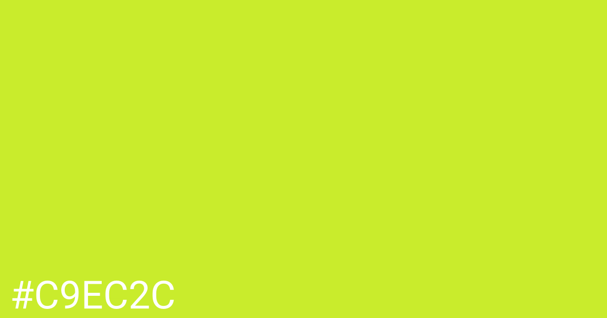 Hex color #c9ec2c graphic