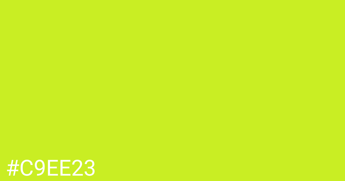 Hex color #c9ee23 graphic
