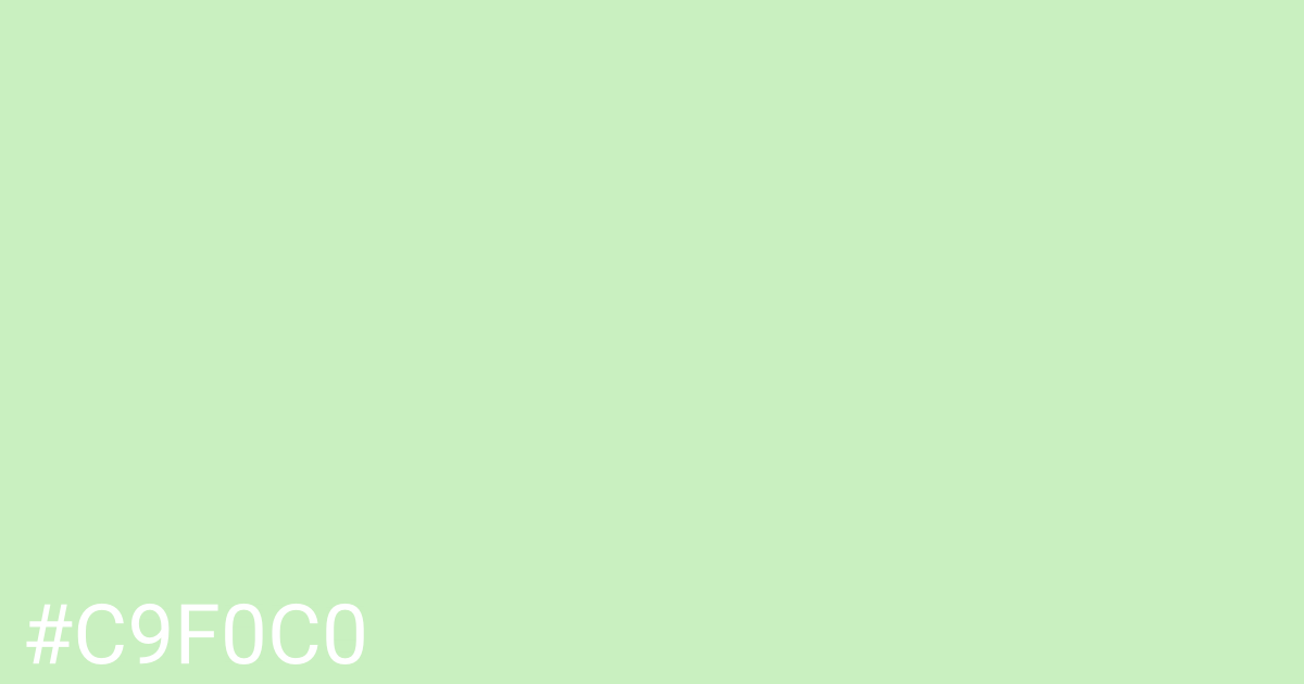 Hex color #c9f0c0 graphic