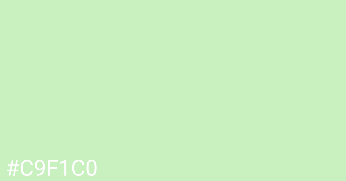 Hex color #c9f1c0 graphic