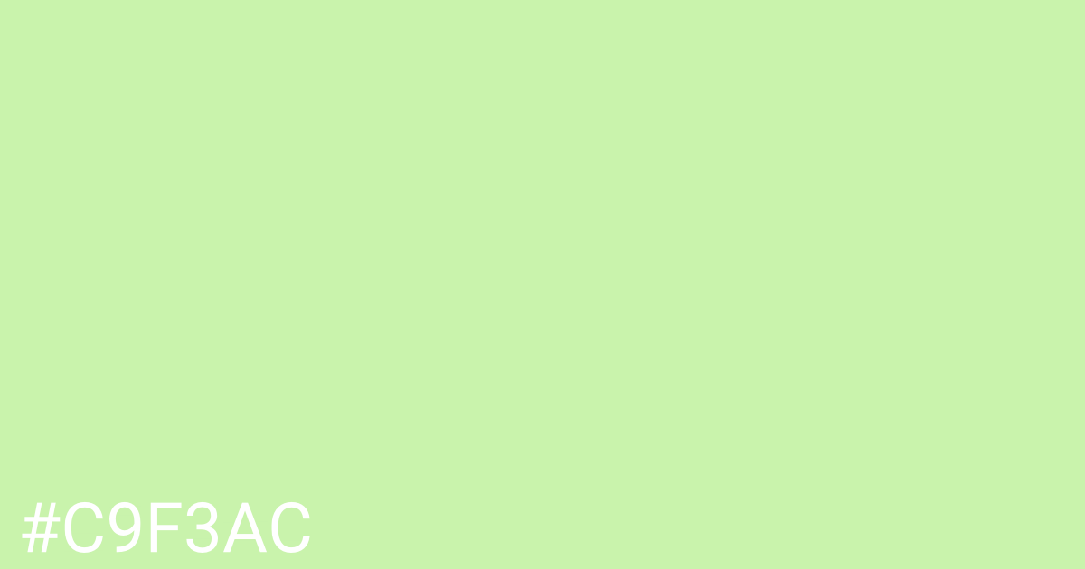 Hex color #c9f3ac graphic