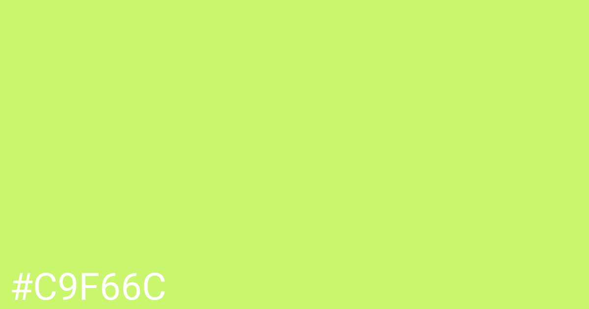 Hex color #c9f66c graphic