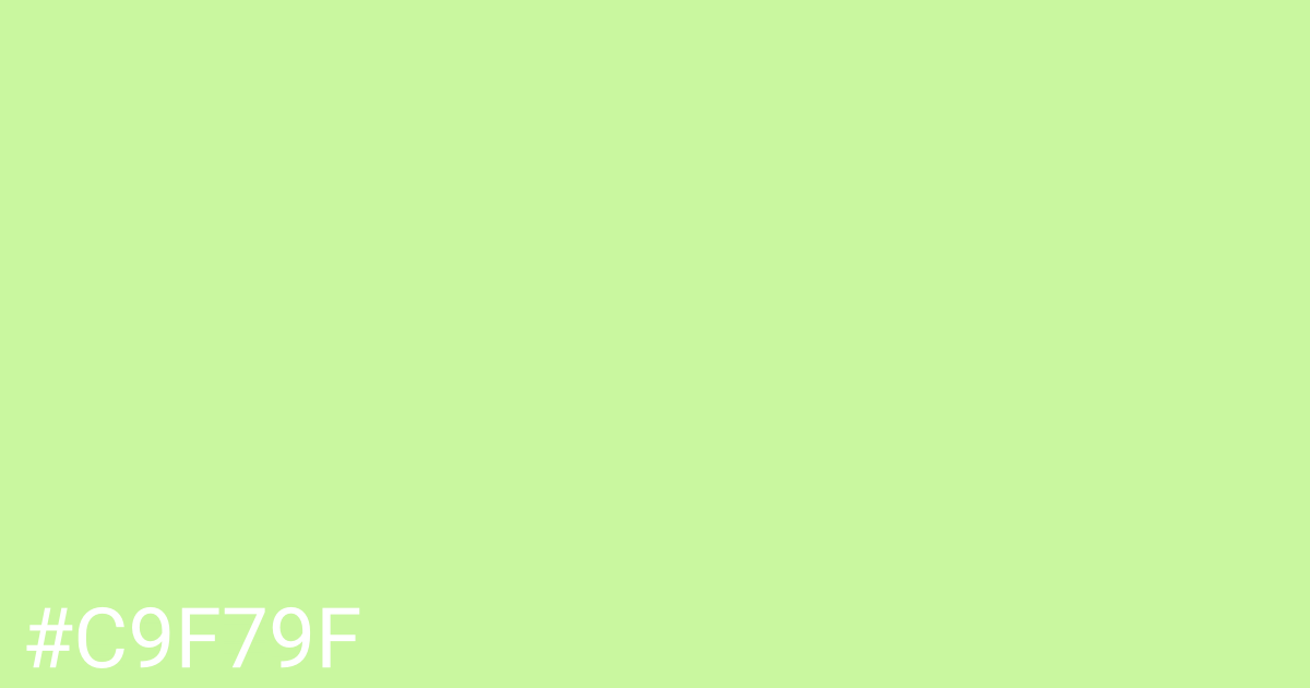 Hex color #c9f79f graphic