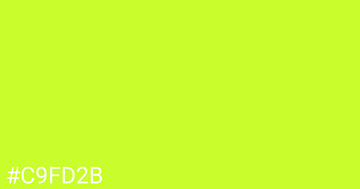 Hex color #c9fd2b graphic