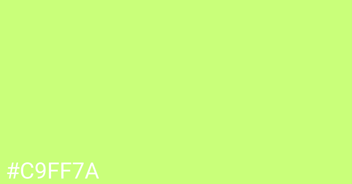 Hex color #c9ff7a graphic