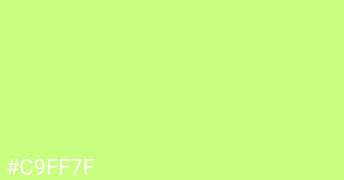 Hex color #c9ff7f graphic