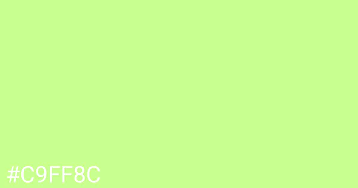 Hex color #c9ff8c graphic