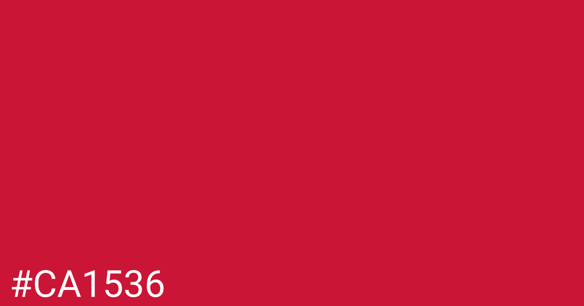 Hex color #ca1536 graphic