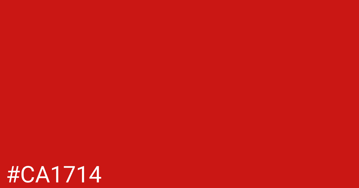Hex color #ca1714 graphic