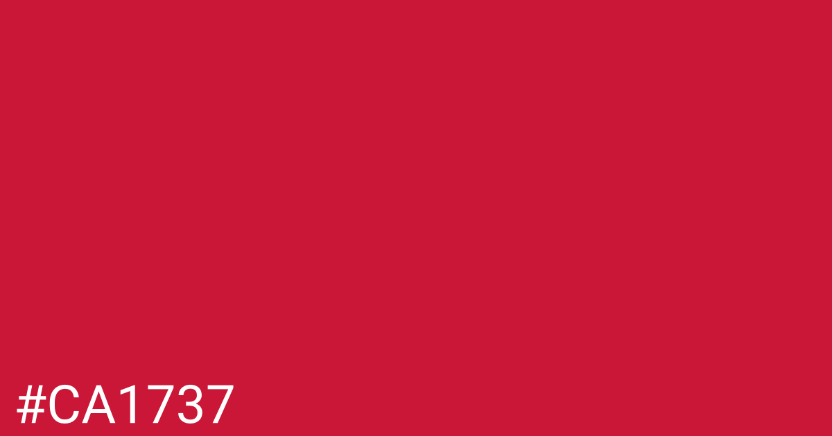 Hex color #ca1737 graphic
