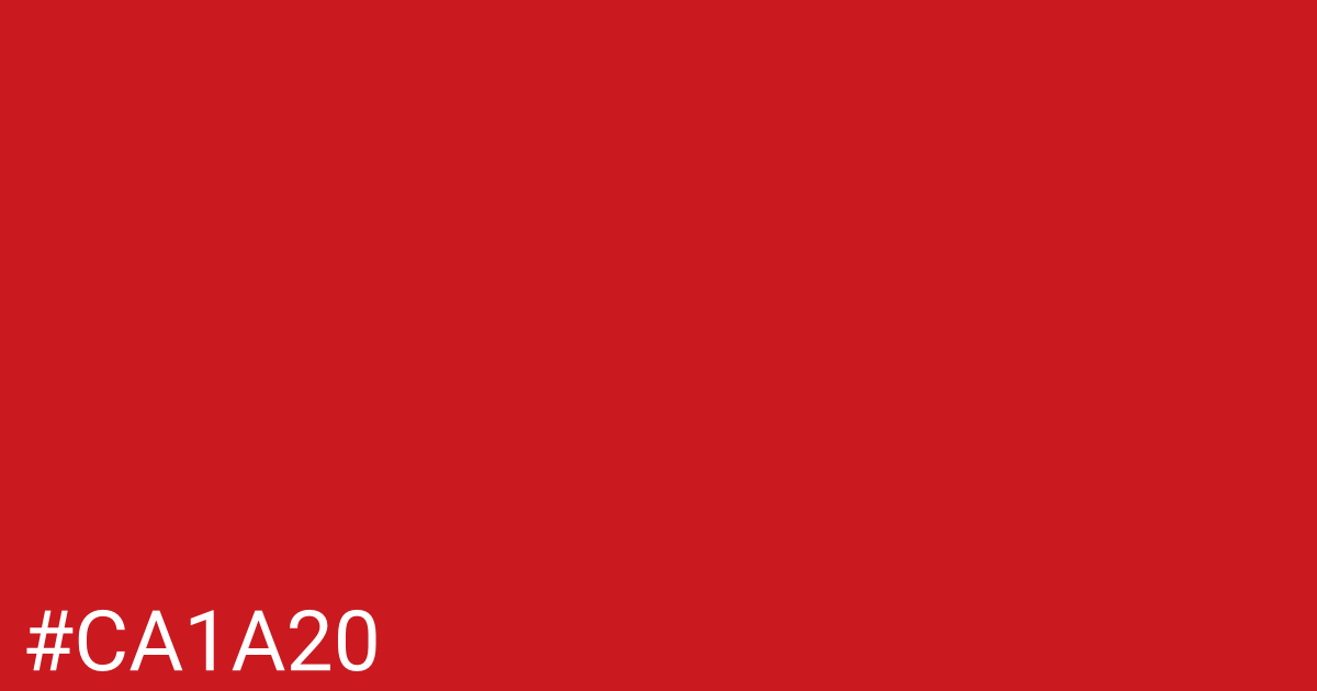 Hex color #ca1a20 graphic