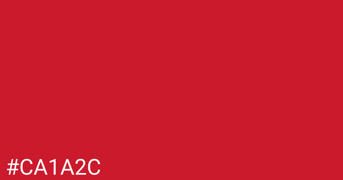 Hex color #ca1a2c graphic