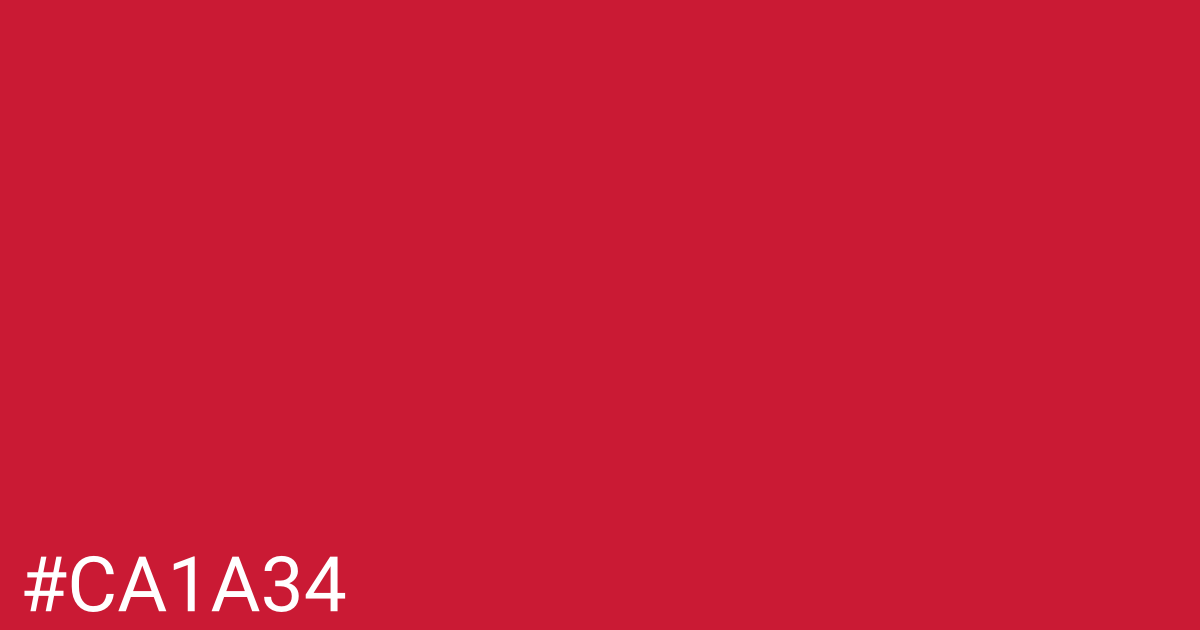Hex color #ca1a34 graphic