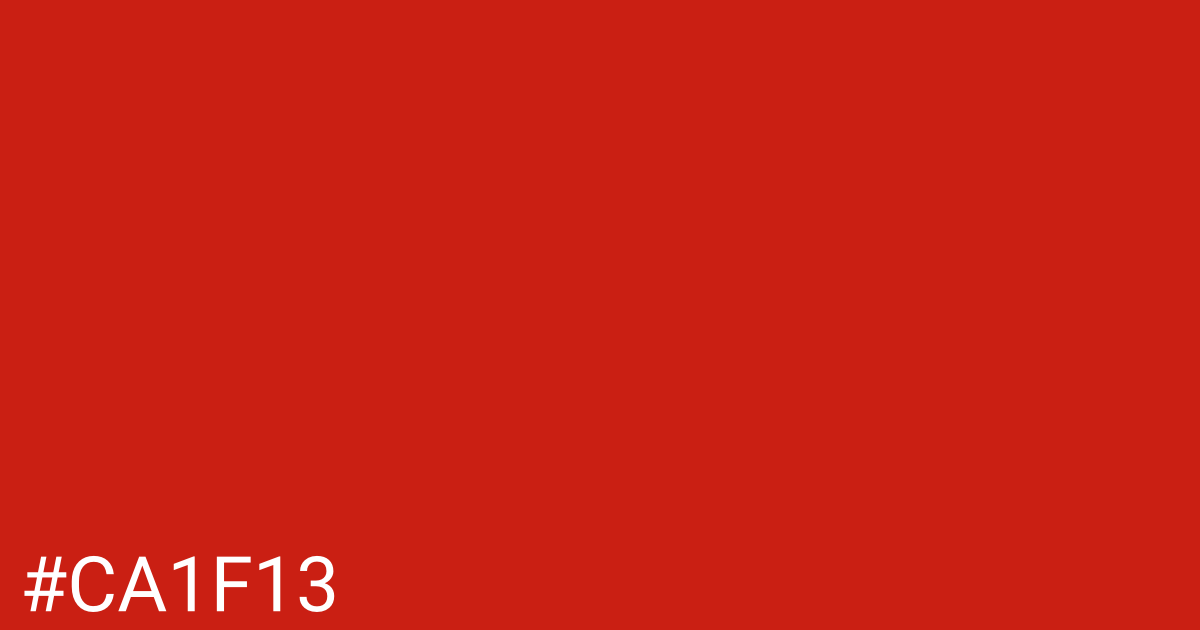 Hex color #ca1f13 graphic