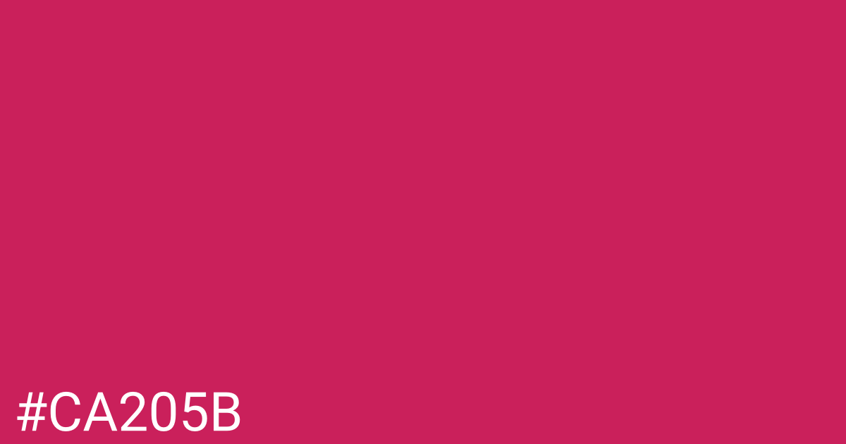 Hex color #ca205b graphic