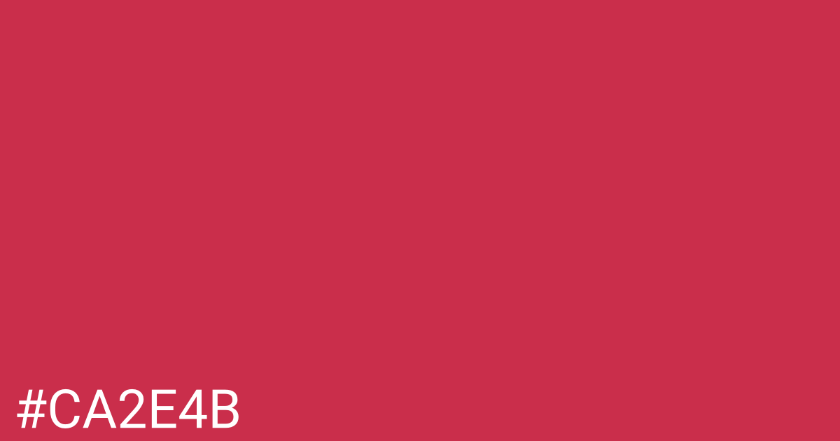 Hex color #ca2e4b graphic