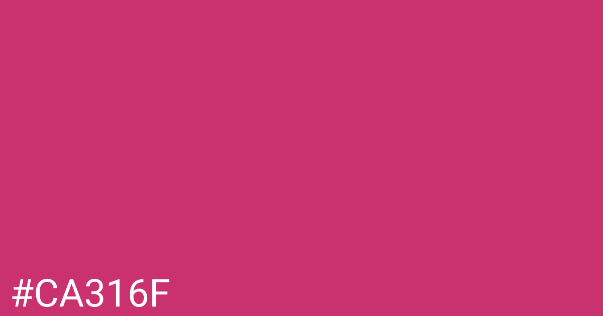 Hex color #ca316f graphic