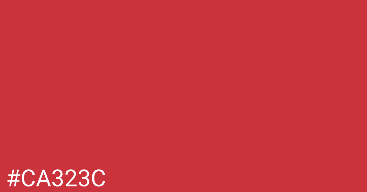 Hex color #ca323c graphic