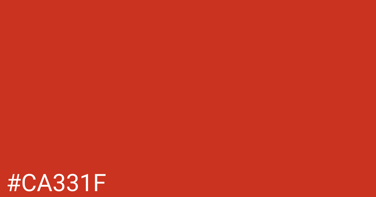 Hex color #ca331f graphic