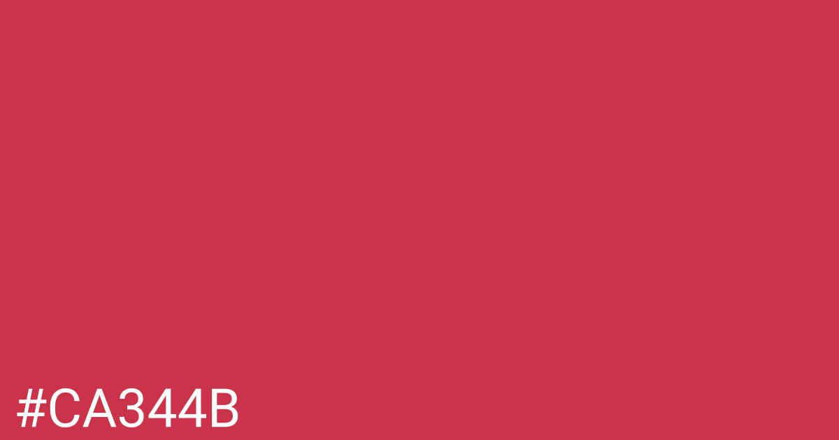 Hex color #ca344b graphic