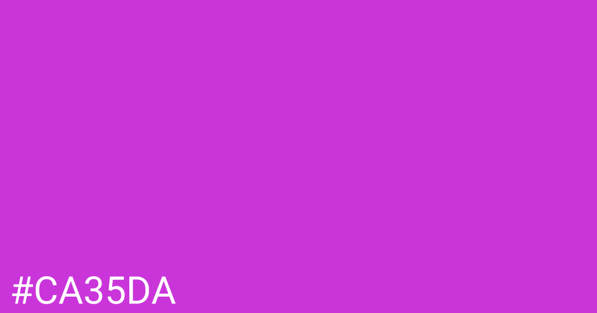 Hex color #ca35da graphic