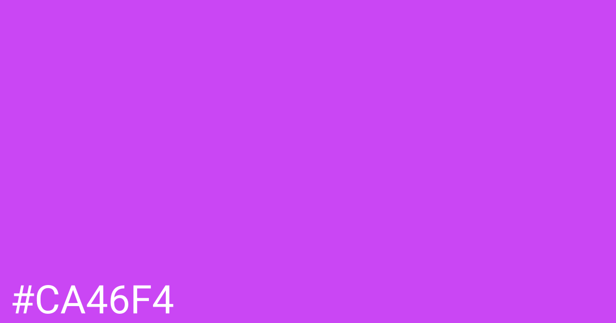 Hex color #ca46f4 graphic