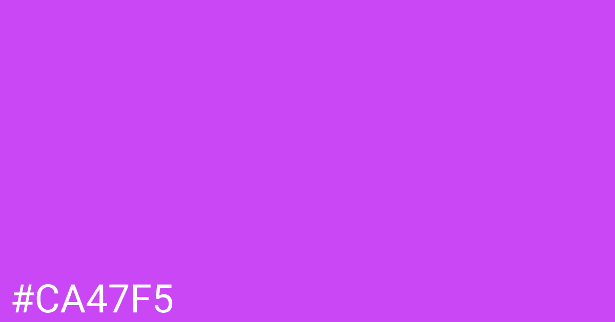 Hex color #ca47f5 graphic