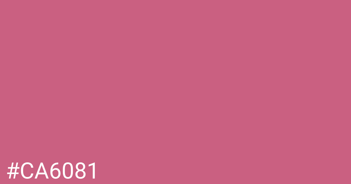 Hex color #ca6081 graphic