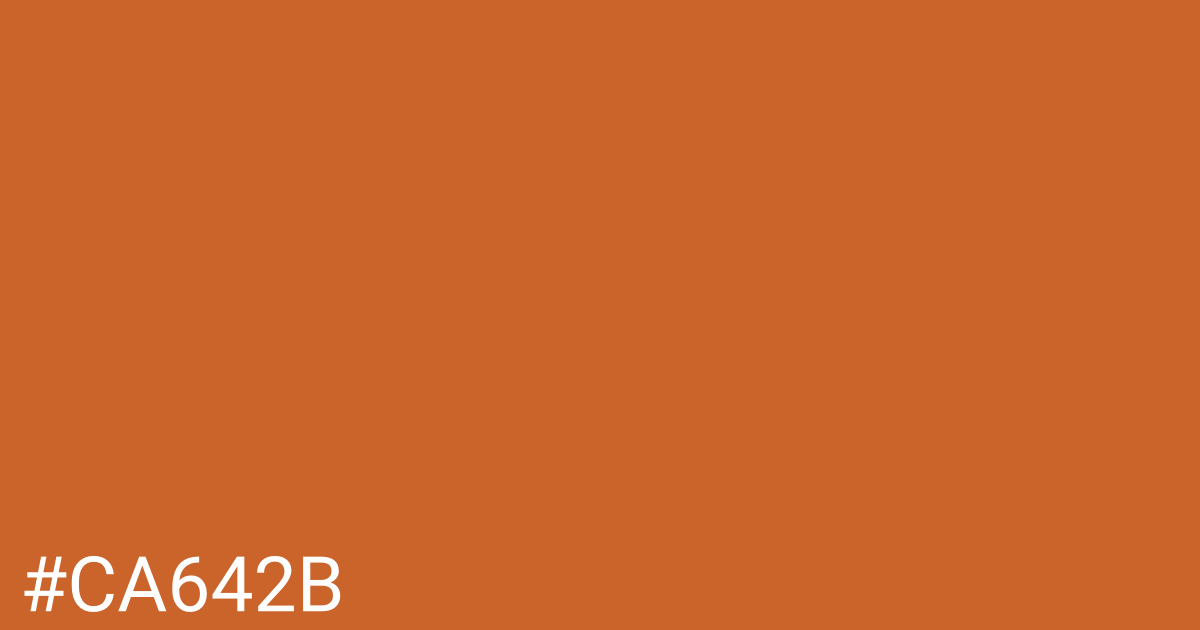 Hex color #ca642b graphic