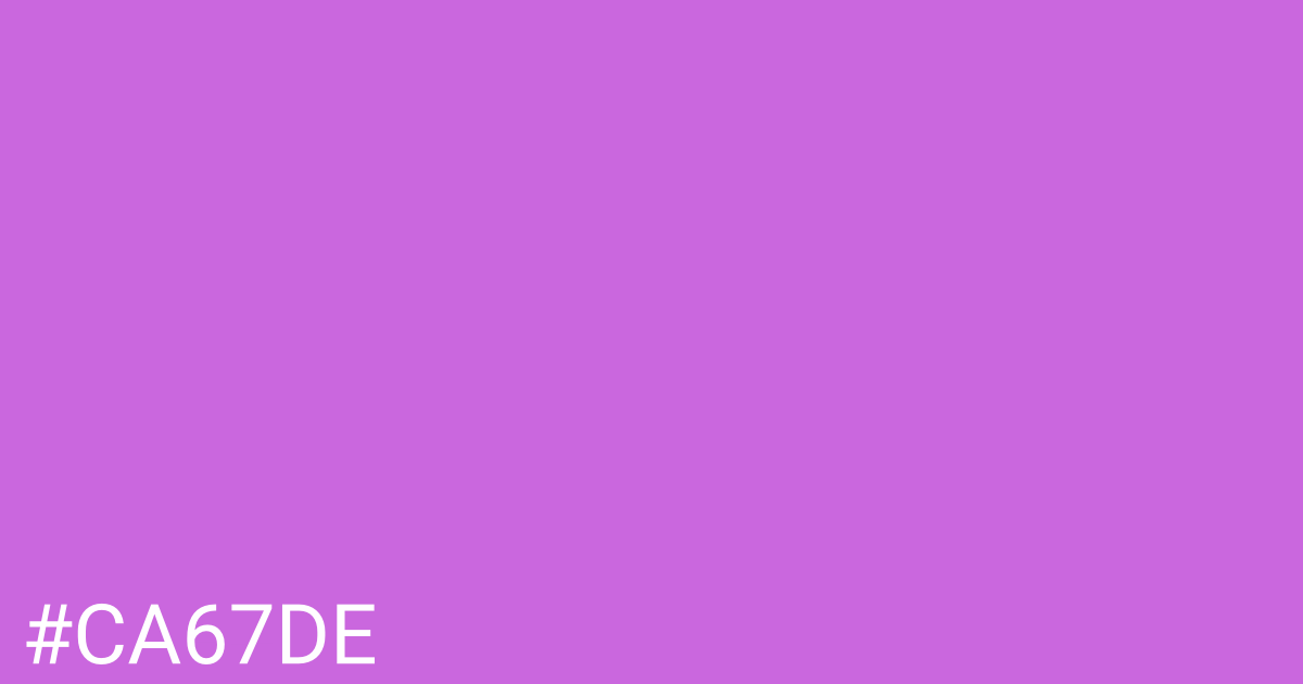 Hex color #ca67de graphic