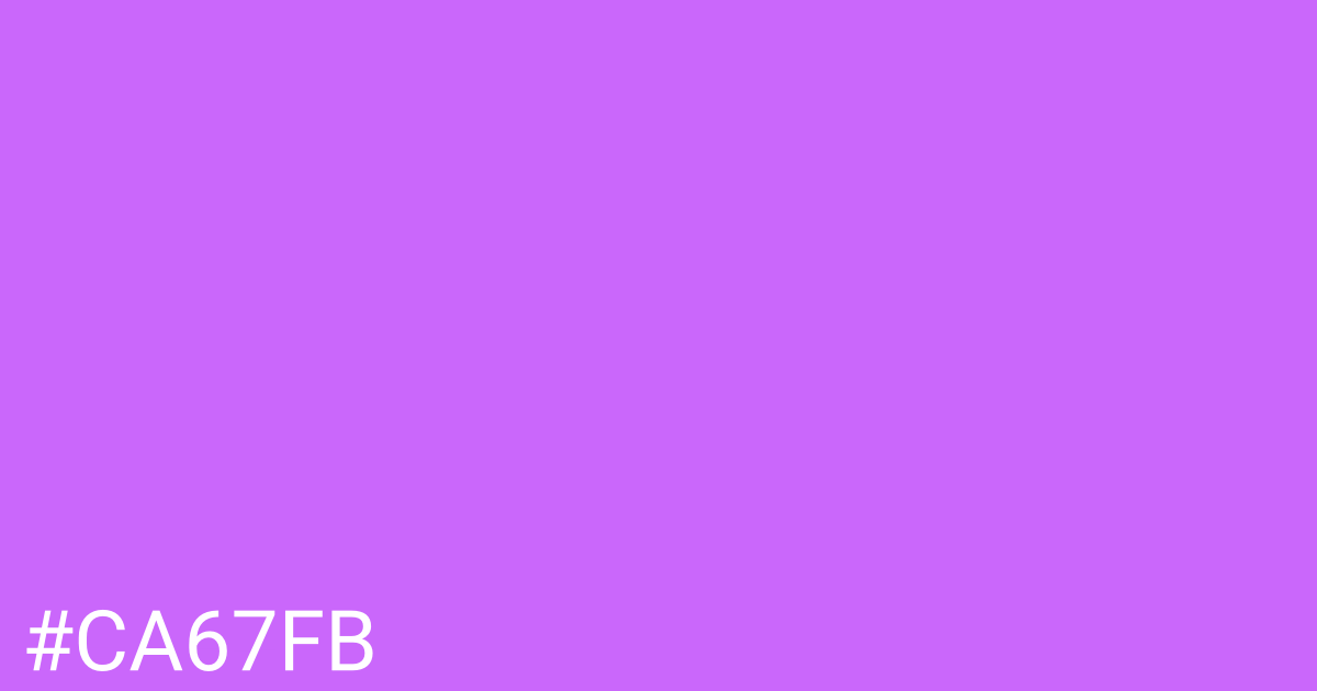 Hex color #ca67fb graphic