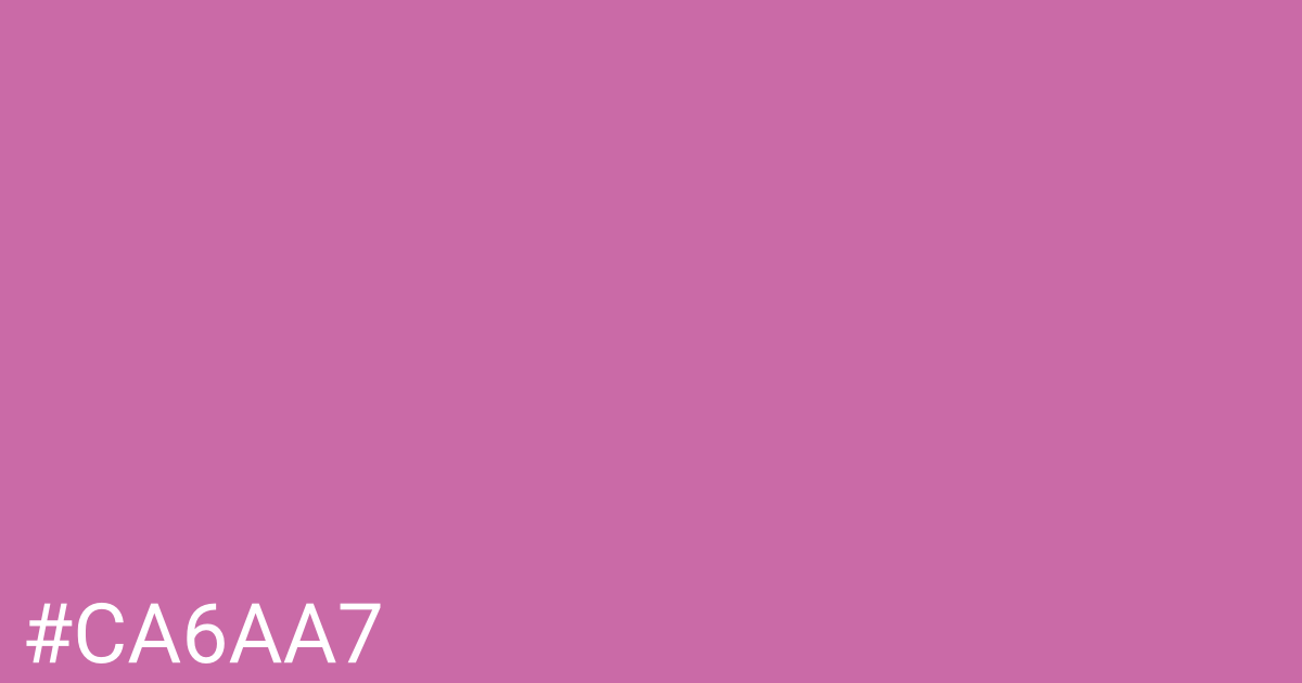 Hex color #ca6aa7 graphic