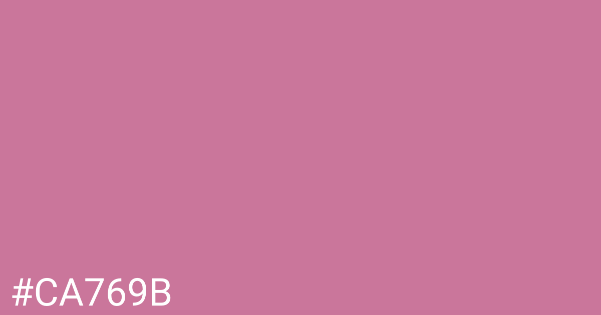 Hex color #ca769b graphic