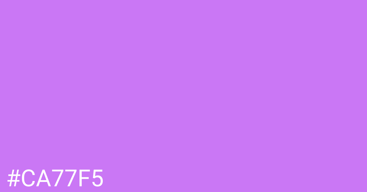 Hex color #ca77f5 graphic