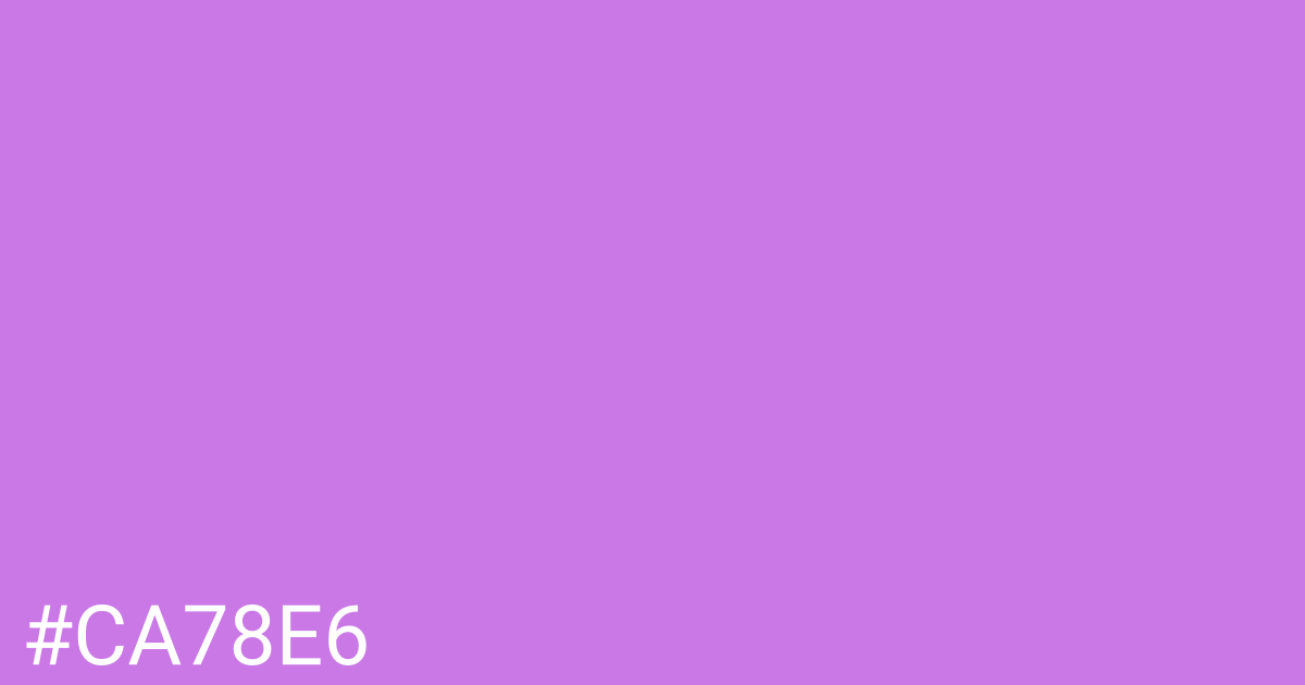 Hex color #ca78e6 graphic