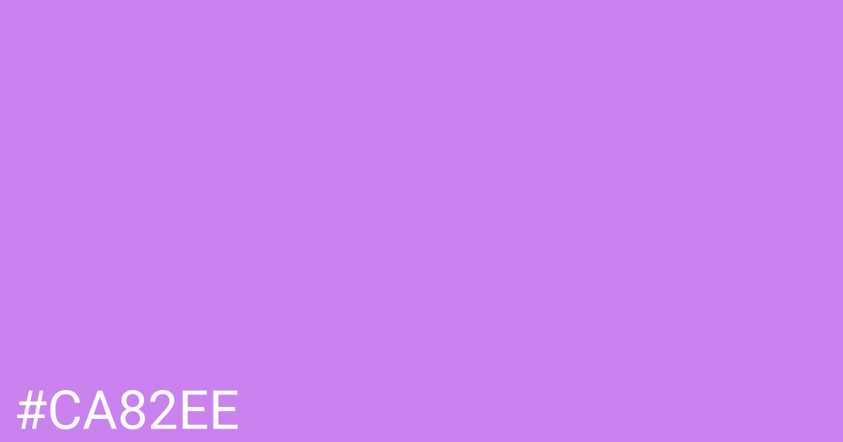 Hex color #ca82ee graphic