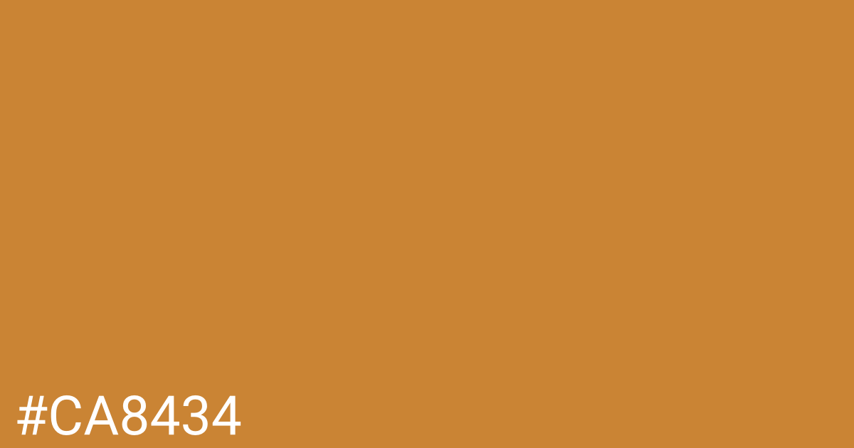 Hex color #ca8434 graphic