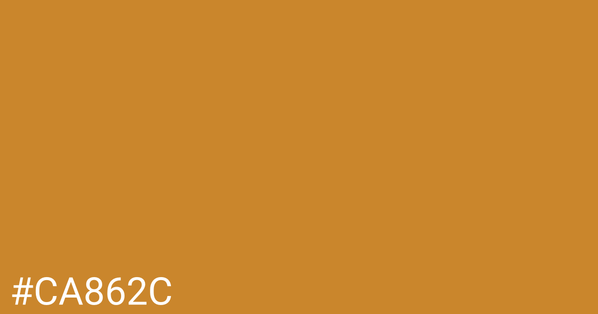 Hex color #ca862c graphic