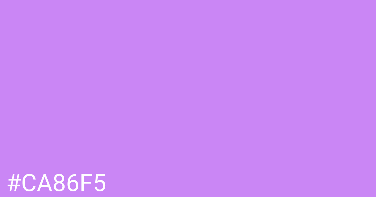 Hex color #ca86f5 graphic