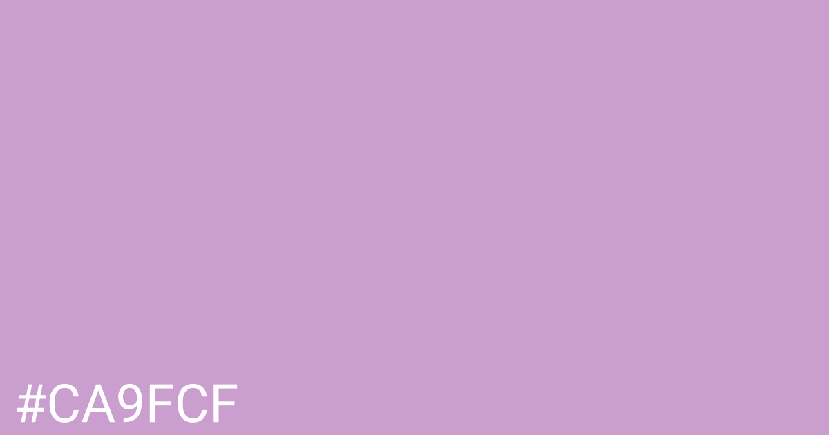 Hex color #ca9fcf graphic