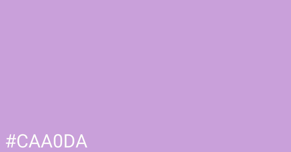 Hex color #caa0da graphic