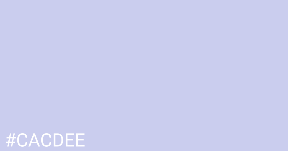 Hex color #cacdee graphic
