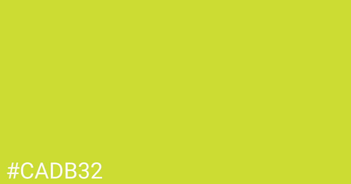 Hex color #cadb32 graphic