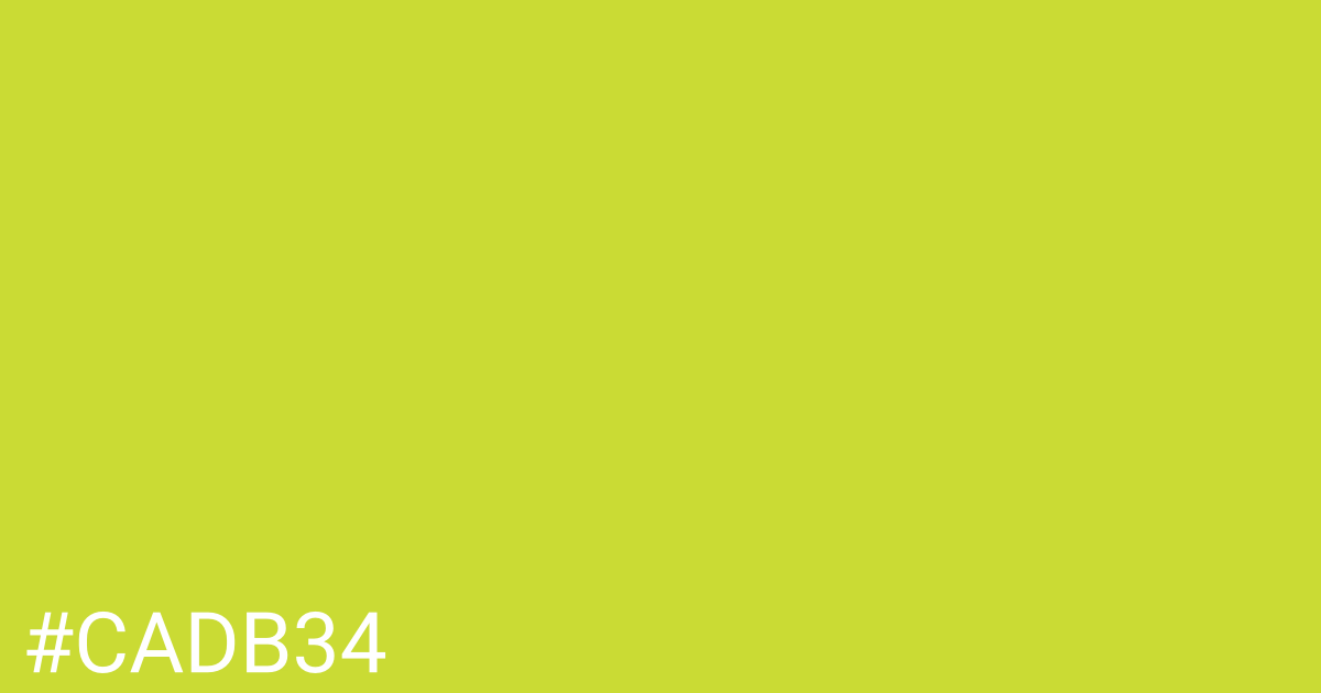 Hex color #cadb34 graphic