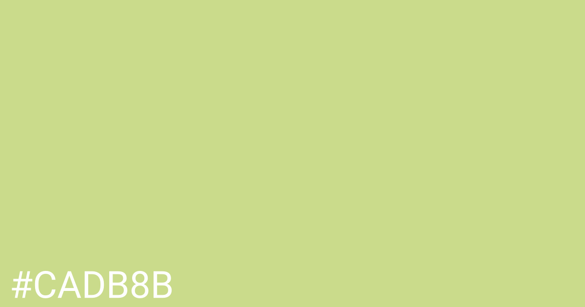 Hex color #cadb8b graphic