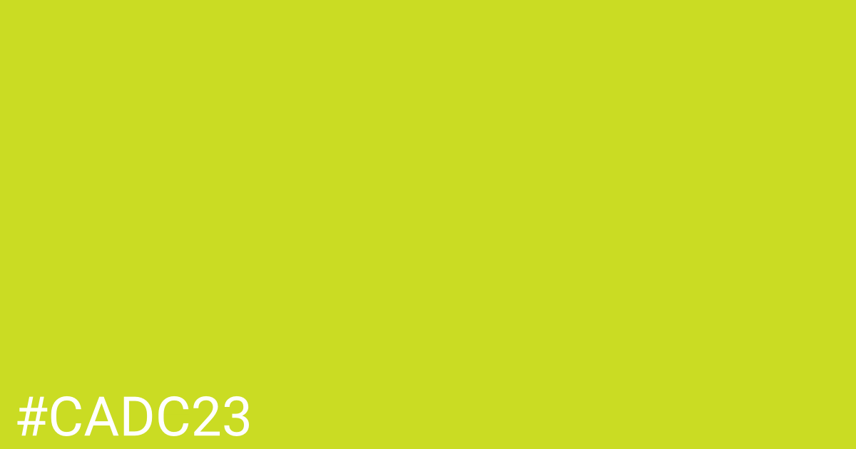 Hex color #cadc23 graphic