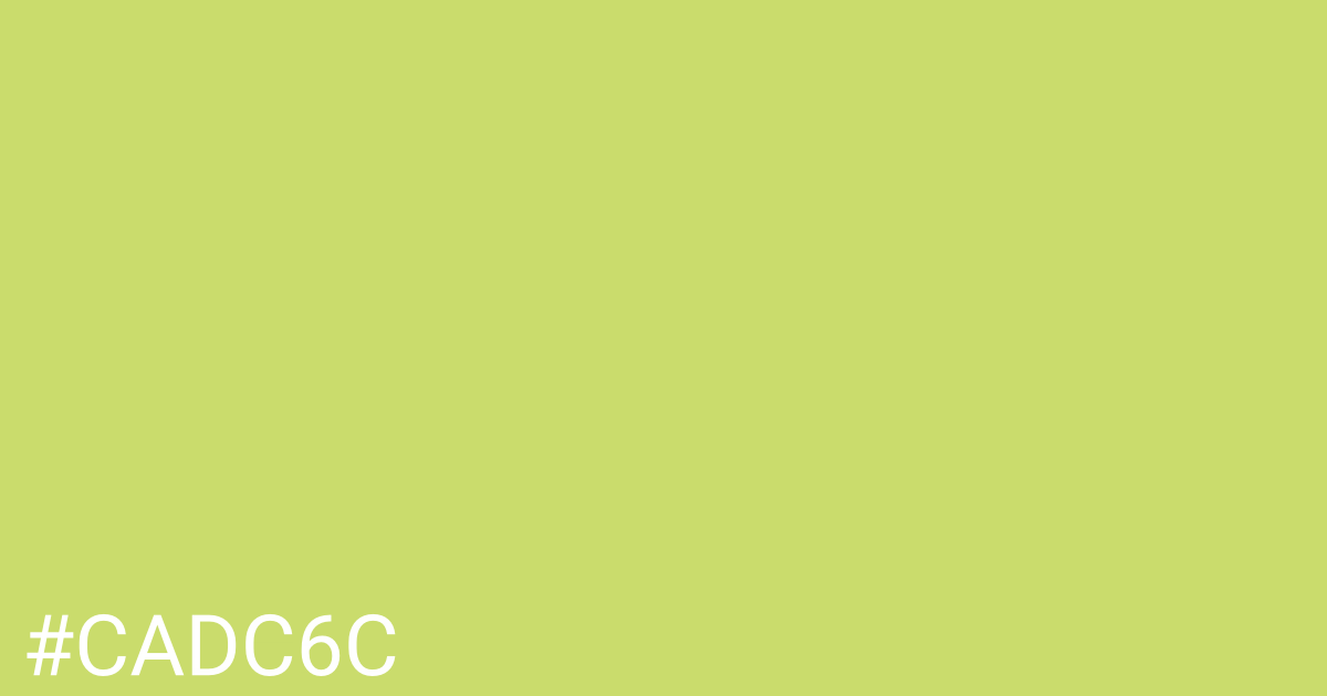 Hex color #cadc6c graphic