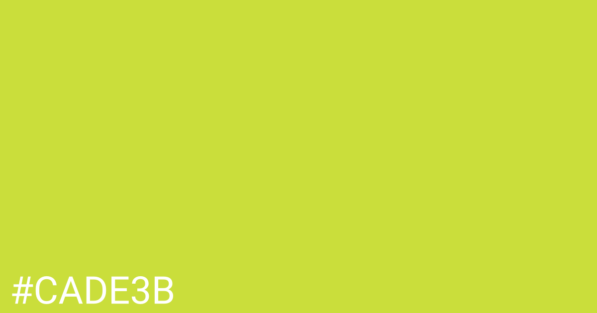Hex color #cade3b graphic