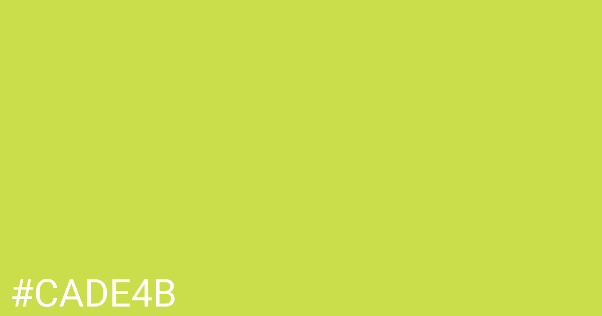 Hex color #cade4b graphic